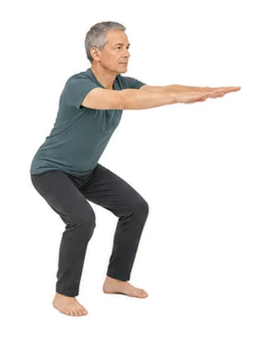 Bodyweight squat – realistic